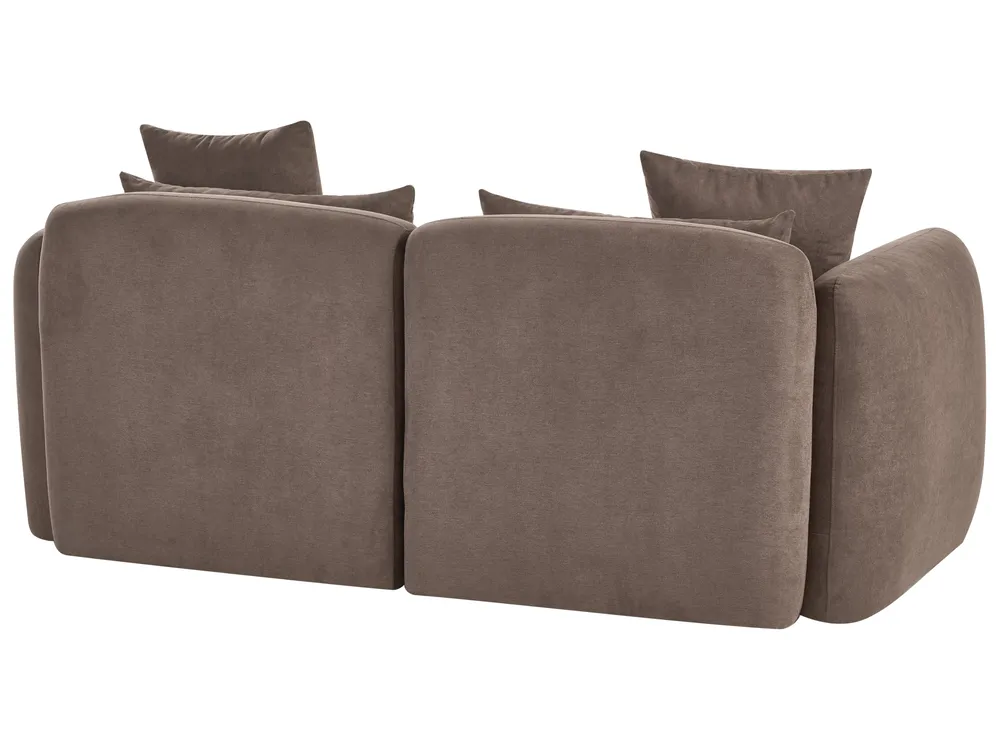 Sofa 3-Sitzer EKENES Stoff Braun_1074546