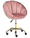 Schreibtischstuhl ANNABELLE Samtstoff Rosa