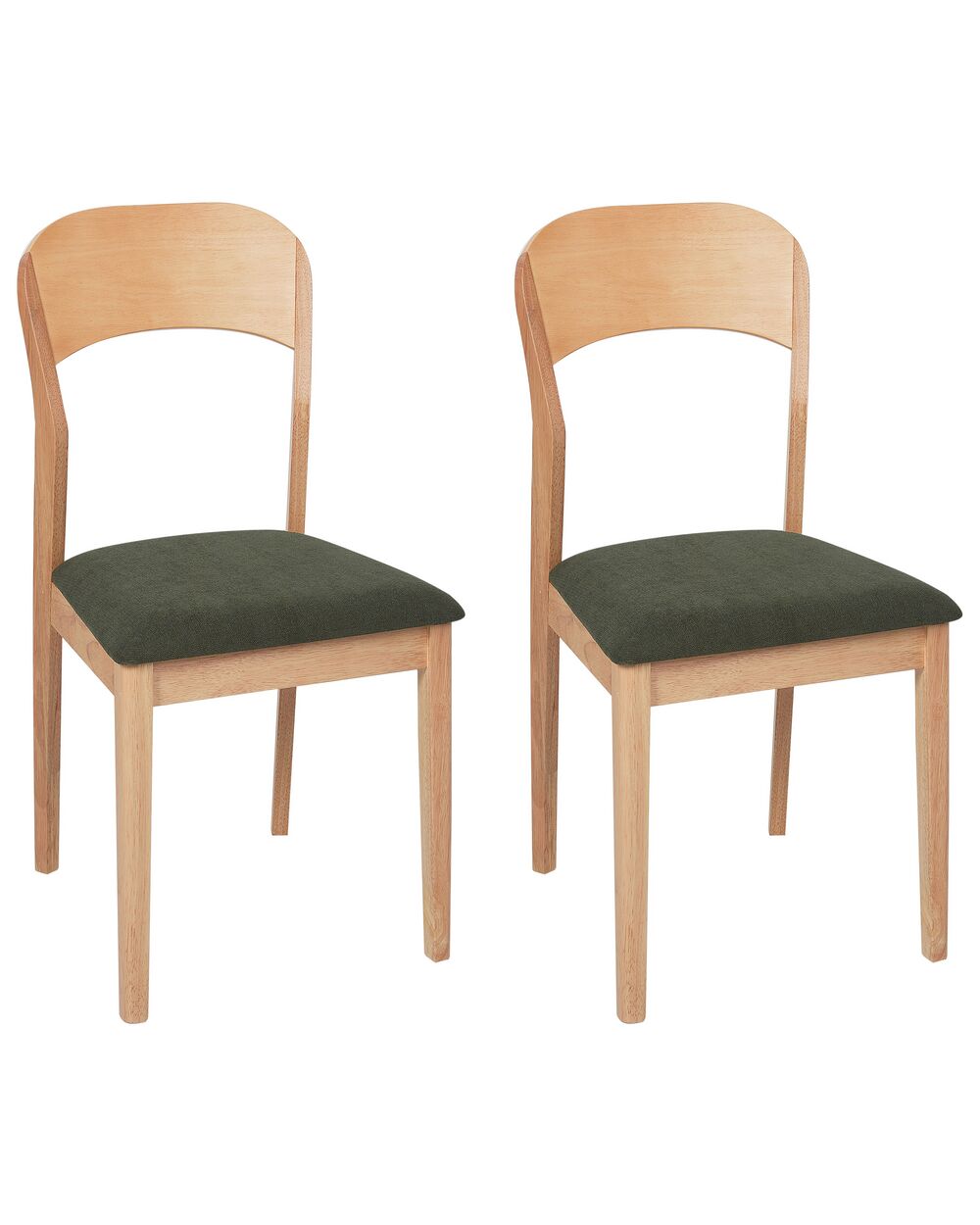 Esszimmerstuhl 2er Set ALVIN Holz Hellbraun