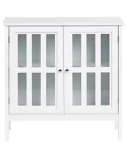 Sideboard mit Glastüren MIRAM 80 cm Weiß_968143