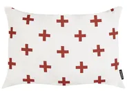 Dekokissen 2er Set VELLEIA 50 x 35 cm Baumwolle Weiß Geometrisches Muster_940106