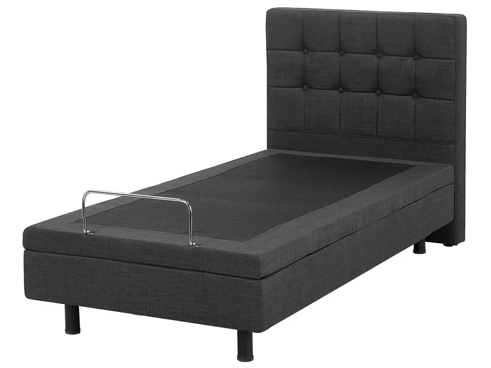 Adjustable Bed Fabric DUKE 80 x 200 cm (EU Small Single) Dark Grey_771713