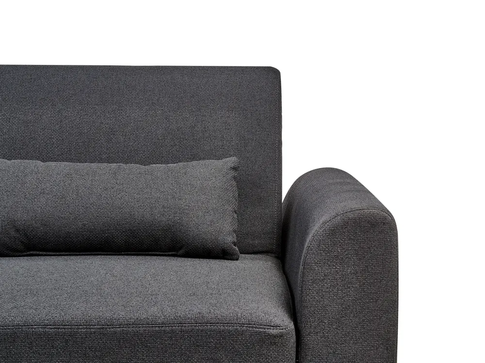 Corner Sofa Bed 3 Seater OLLSTA Fabric Black Right Hand_939308