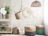 Pouf KIRAMA Jute Dunkelgrau_728775