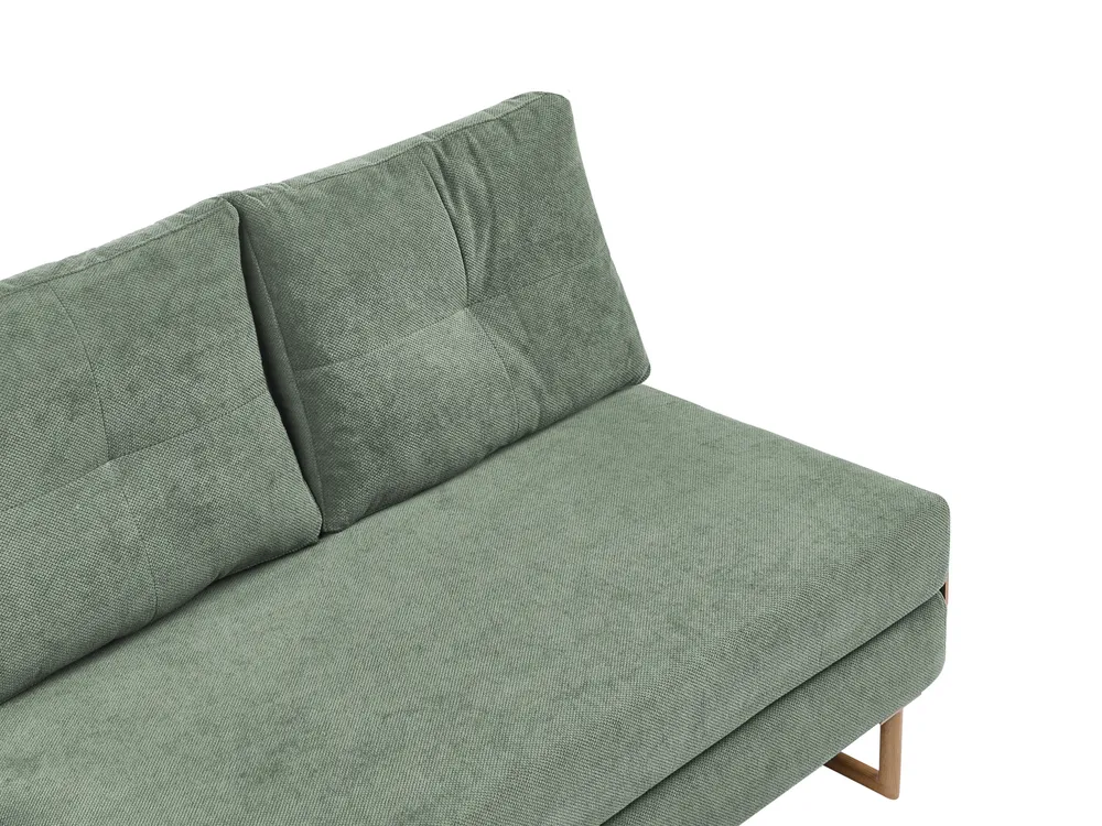Sofa Bed 2 Seater JERSLEV Fabric Light Green_1011753