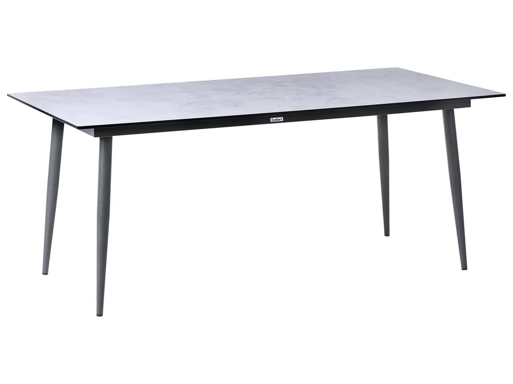 Gartentisch TOLENTINO 180 cm 90 cm Steinoptik Hellgrau