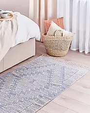 Rug ANSAR Blue 80 x 150 cm Cotton_1182826