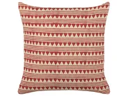 Dekokissen 2er Set DEGLUPTA 45 x 45 cm Baumwolle Rot ZickZack-Muster_839352