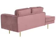 Rechtsseitige Chaiselongue MIRAMAS Samtstoff Rosa_754017