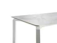 Gartentisch FELETTO 180 cm 90 cm Stein Weißer Marmor_1038202