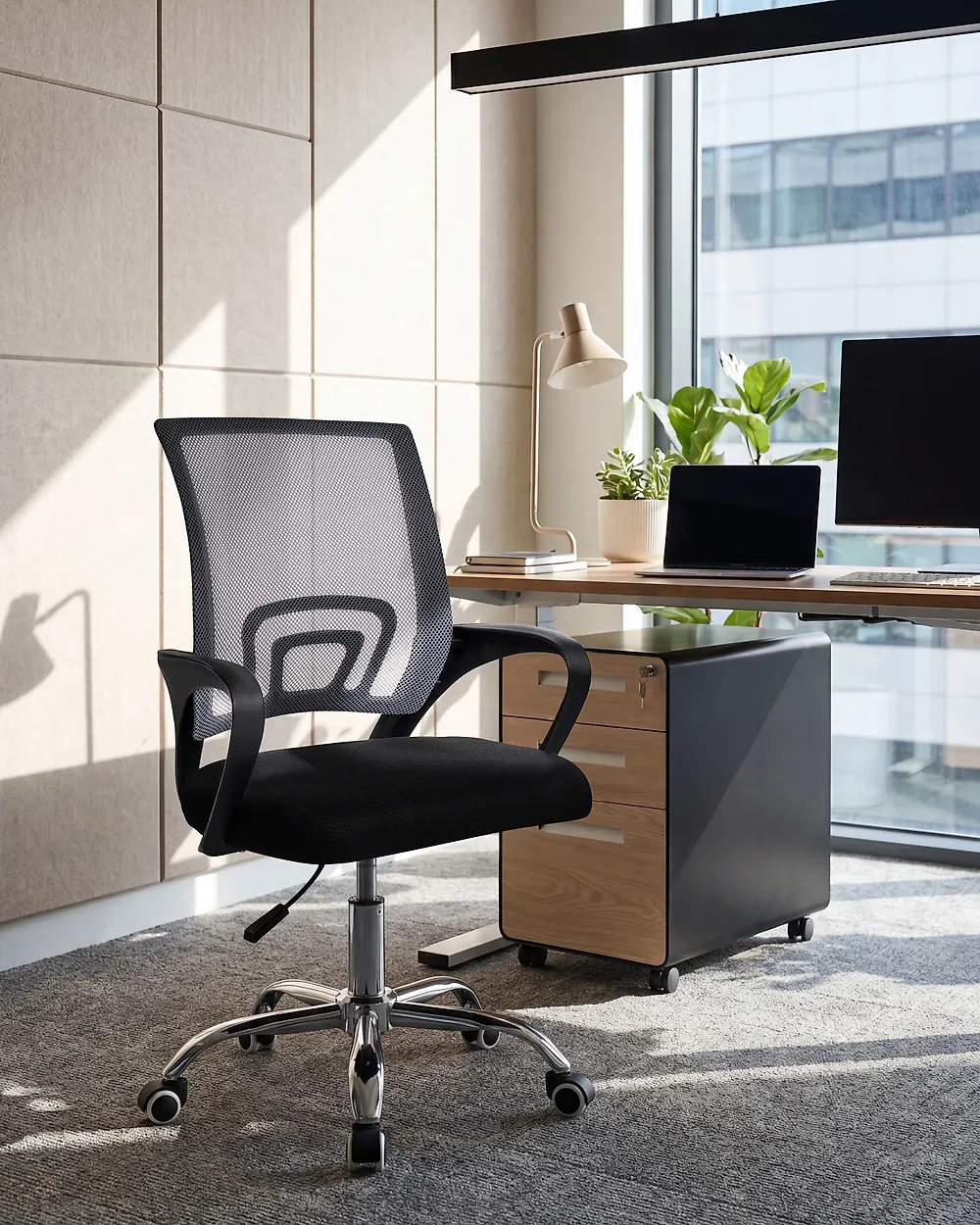 Bürostuhl SOLID Schwarz / Weiß_1175646