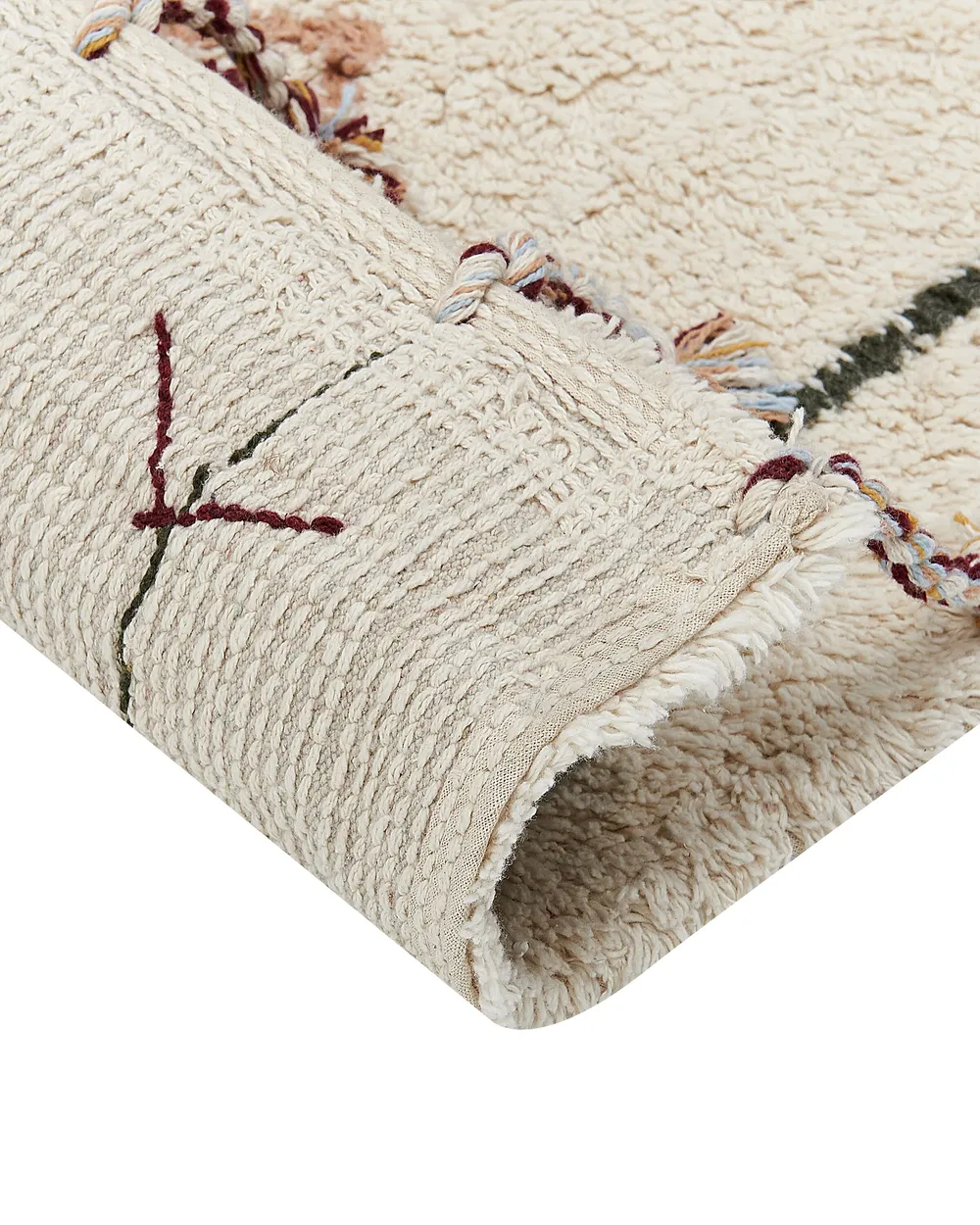 Rug CORUM Beige 80 x 150 cm Cotton_839410