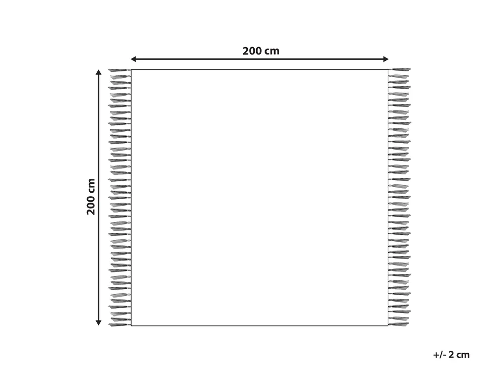 Picknickdecke LUNDA 200 x 200 cm Grau_942592