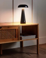 Wireless LED Table Lamp BOCONO with Dimmer Metal Black_955062