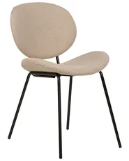 Esszimmerstuhl 2er Set LUANA Bouclé Taupe_916213