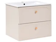 Wall Mounted Vanity Unit with Basin TARUMIR 60 cm Beige_1123539