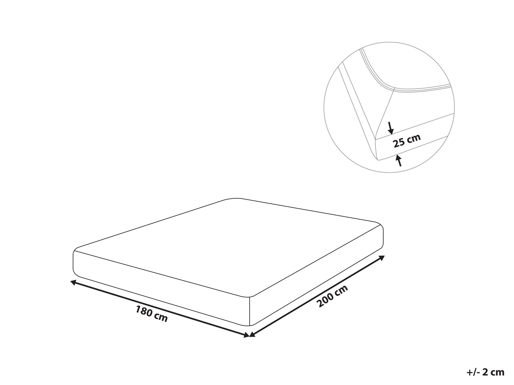 Fitted Sheet HOFUF 180 x 200 cm Cotton Light Blue_815980
