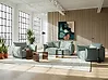 Sofa Set 5-Sitzer KUNES Stoff Hellgrün