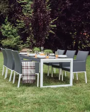 Set of 8 Chairs BACOLI Fabric Dark Grey_825751