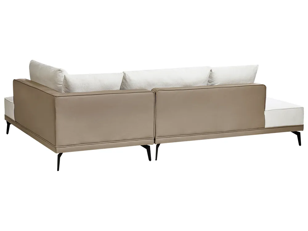 Corner Sofa 3 Seater MYKEN Fabric Off-White Left Hand_939610