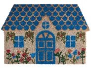 Fußmatte ROSARIO Blau 40 x 60 cm Haus Kokosfasern_1079162