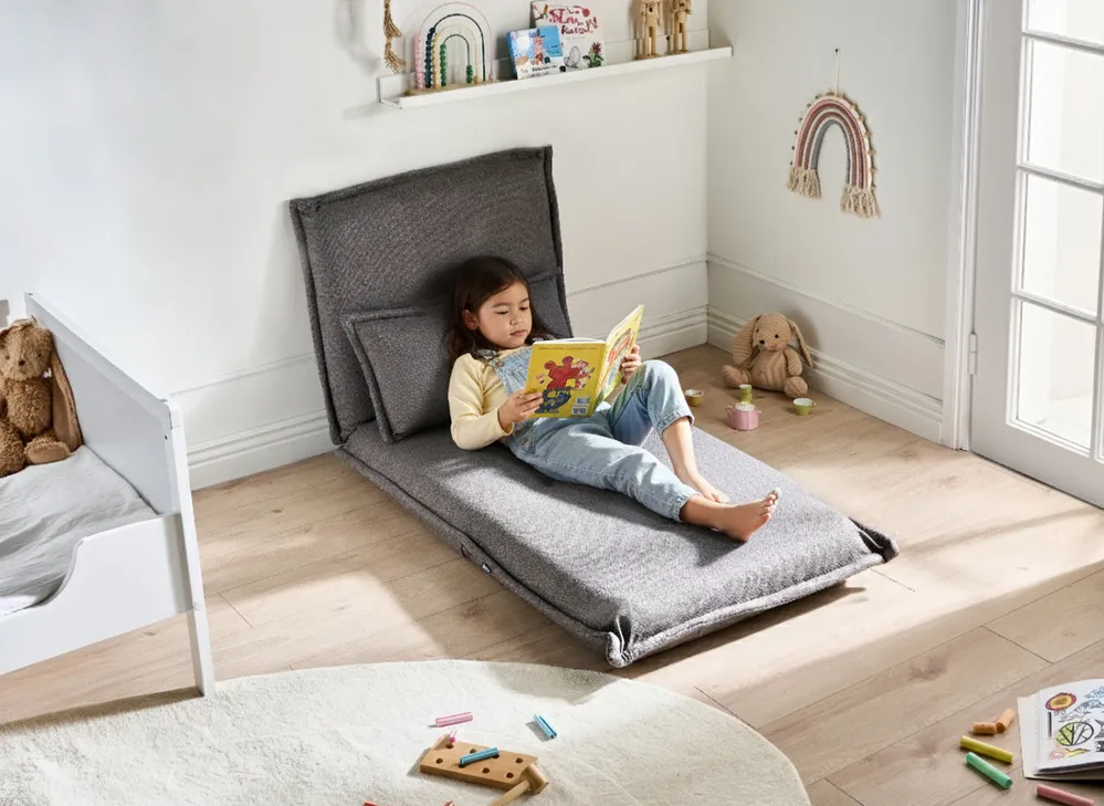 1-Sitzer Schlafsofa DELLEN Stoff Dunkelgrau_1031374