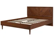 Bett mit LED MIALET 180 x 200 cm Dunkelbraun_748128