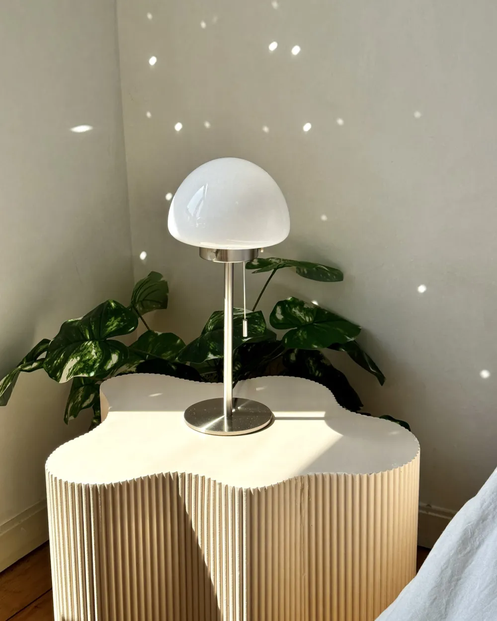 Tischlampe MORUGA Metall Silber_1008976