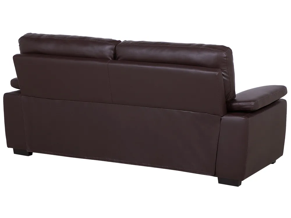 Sofa Set 5-Sitzer VOGAR Kunstleder Dunkelbraun_730473