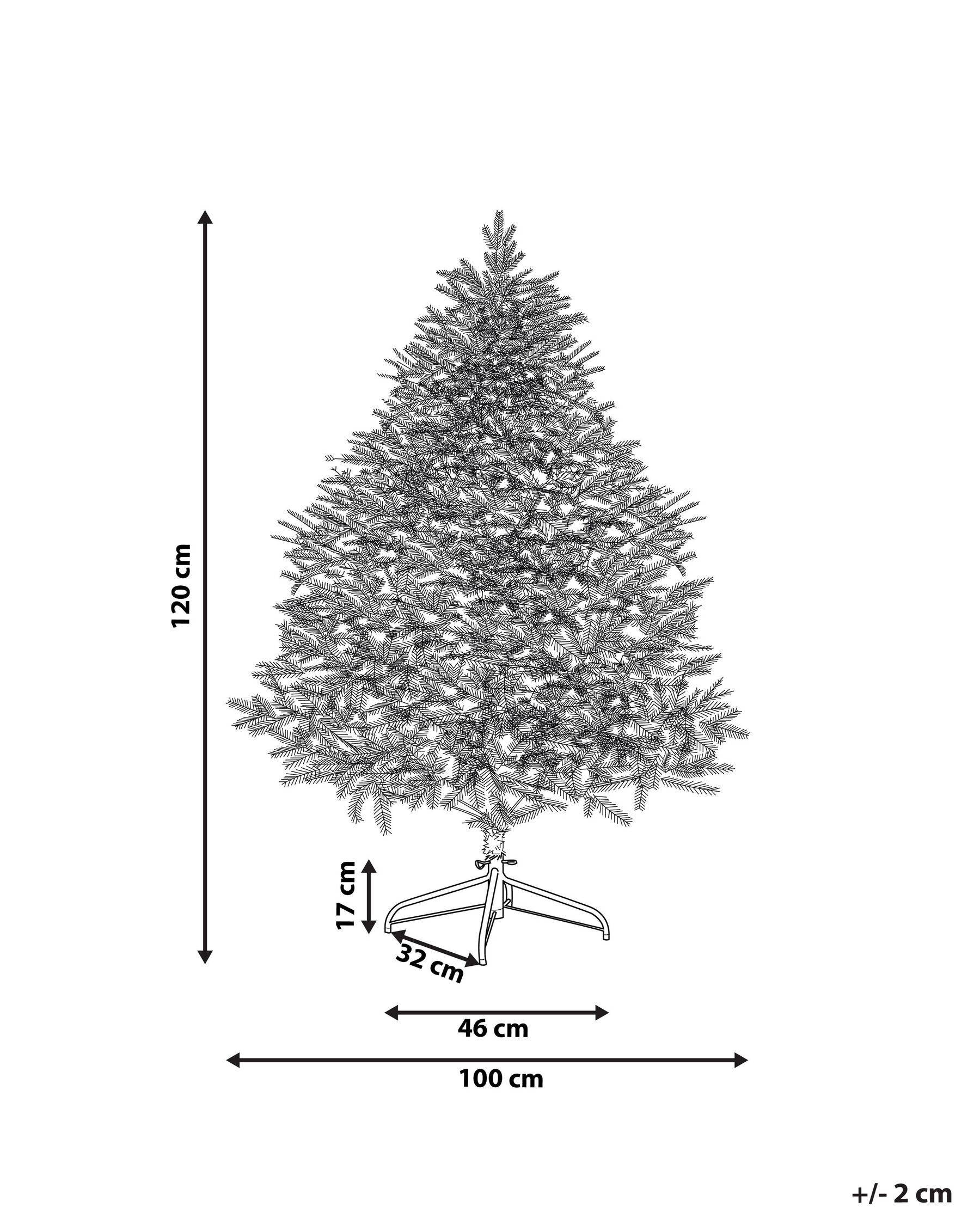 Artificial Christmas Tree FARNHAM 120 cm Blue_813178