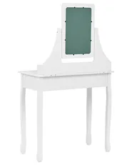 Dressing Table with Mirror and Stool RAYON White_786331