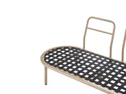 Gartensofa mit Tisch 4-Sitzer POLLINA Metall Braun_1078982