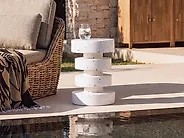 Miza za shranjevanje BIVONGI 30 cm 30 cm Beli teraco_1192759