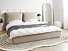 Bett mit Lattenrost Samtstoff BAJONNA 180 x 200 cm Taupe
