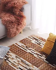 Rug HEREKLI Brown 140 x 200 cm Leather_1179432