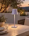 Kabellose LED Tischlampe BACEIRO Metall Hellviolett