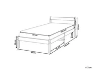 Bett mit Lattenrost Kiefernholz MADONE 90 x 200 cm Hellbraun_1123816
