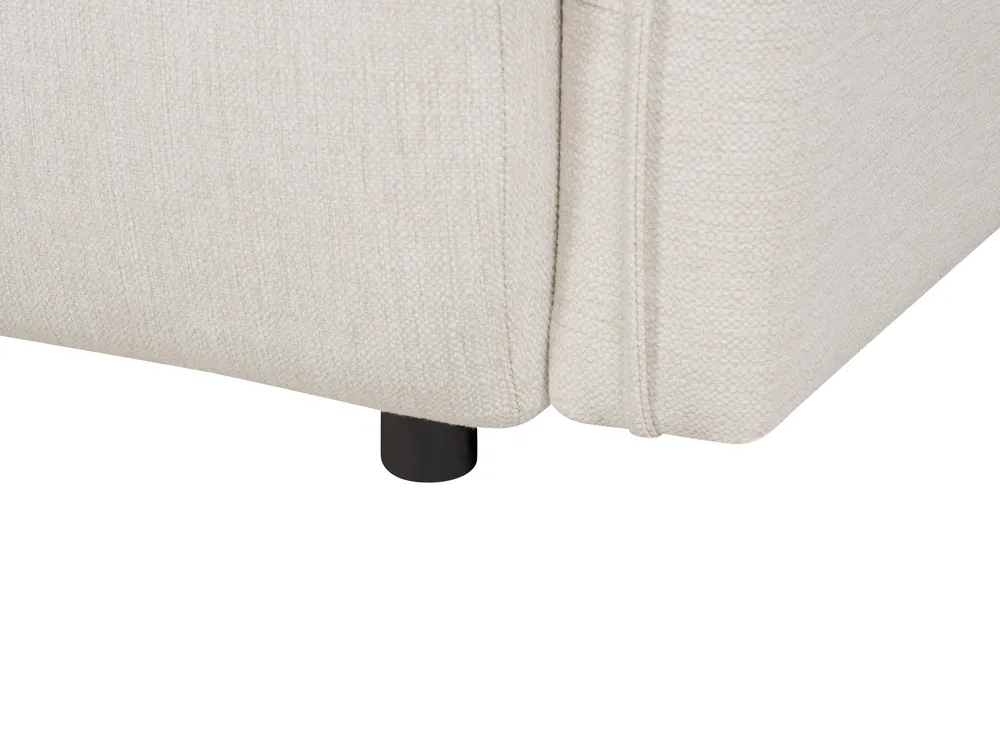 Schlafsofa 3-Sitzer KRAMA mit Stauraum Stoff Cremeweiß_898301