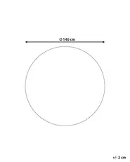 Teppich HALFETI Hellbeige ø 140 cm Baumwolle_837571