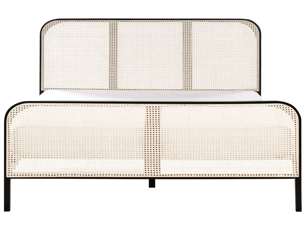 Bett mit Lattenrost Kiefernholz GONFARON 180 x 200 cm Schwarz_977098