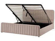 Bett mit Stauraum LUNAN Bouclé Taupe 180 x 200 cm_1048584
