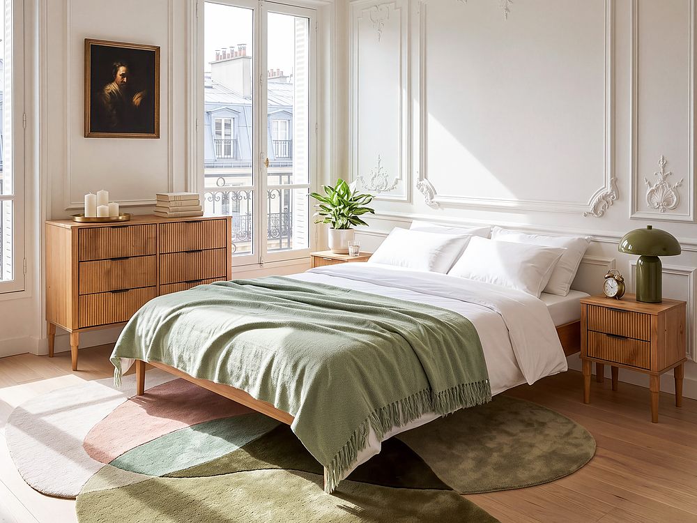 Lit sans tête de lit Bois de pin VEYRAC 120 x 200 cm Marron clair