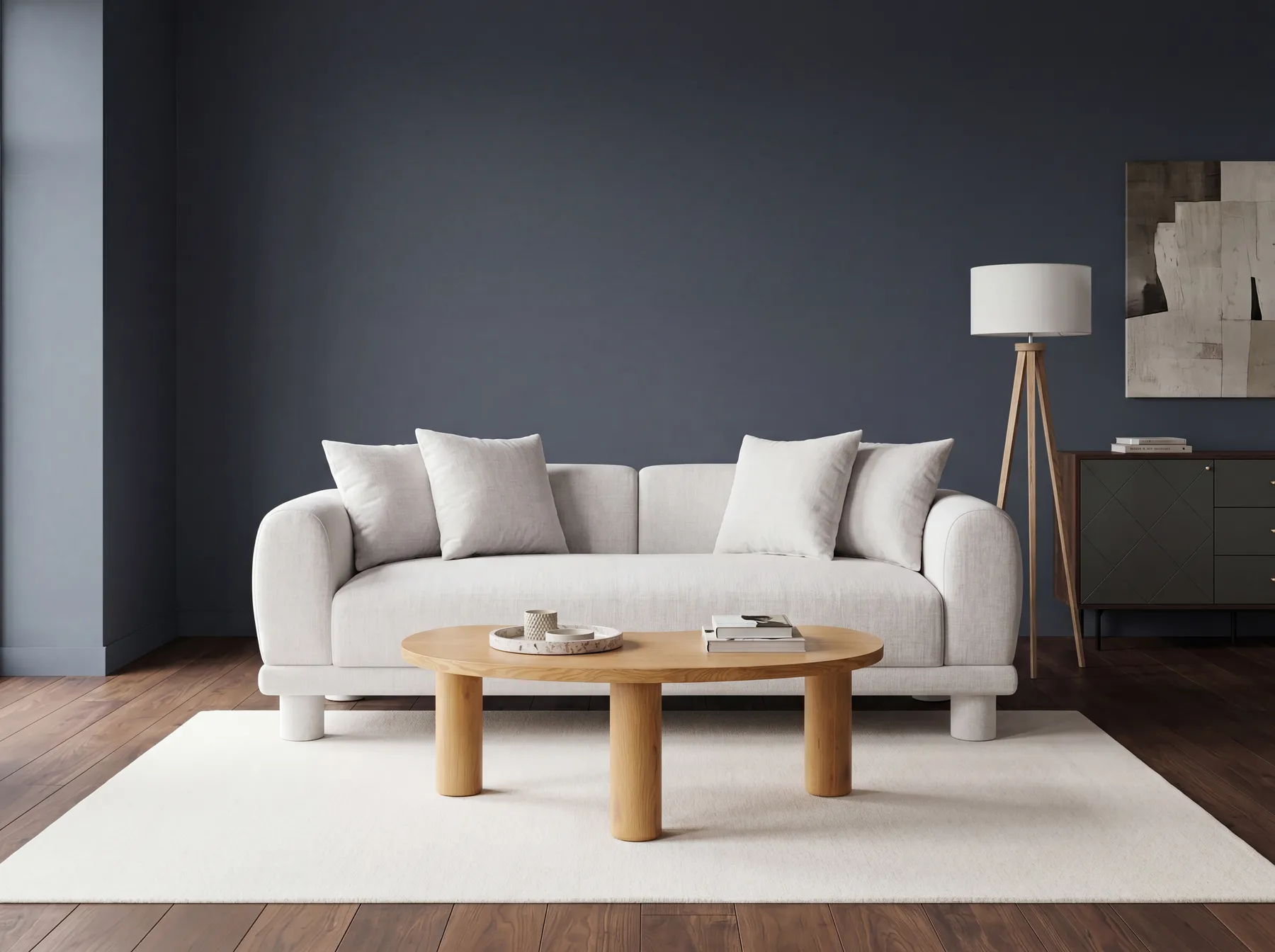 Sofa 3-Sitzer PORI Stoff Hellgrau_1059995