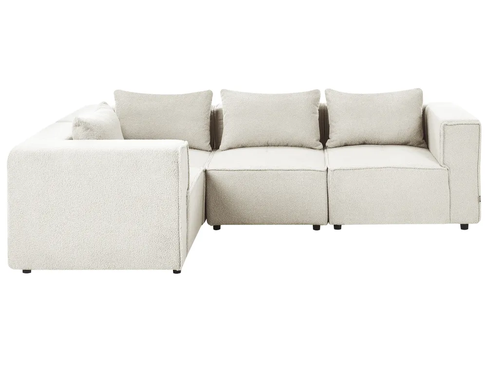 Modular Corner Sofa 4 Seater AXEBO Boucle Off-White Right Hand_1075538
