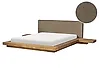 Bett mit Lattenrost Bouclé ZEN 160 x 200 cm Naturfarbene Esche