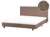 Bett mit Lattenrost Bouclé ALBI 140 x 200 cm Braun