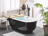Freistehende Badewanne TESORO 170 x 77 cm Schwarz_1183064