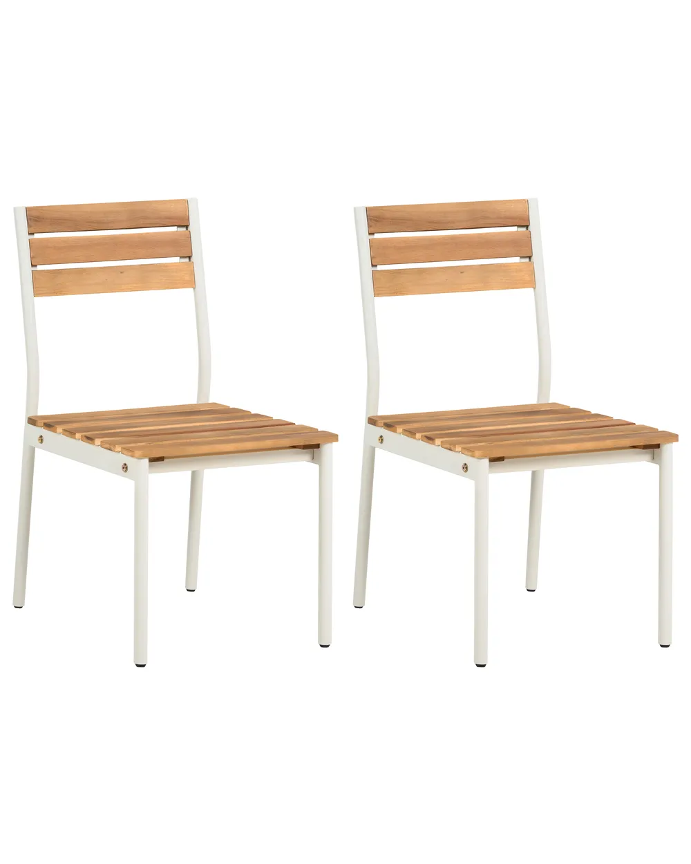 Gartenstuhl 2er Set CORRICELLA Akazienholz Braun