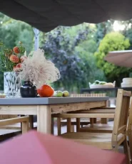 Gartentisch OSTUNI 180 cm 90 cm Beton Grau_1035984