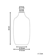 Blumenvase AENUS 22 cm Steinzeug Weiß_810632